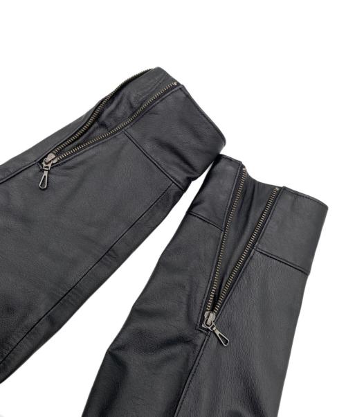 SCHAFFEN（シャッフェン）SCHAFFEN (シャッフェン) レザージャケット ブラック サイズ:4の古着・服飾アイテム