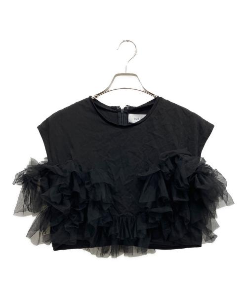Knuth Marf（クヌースマーフ）Knuth Marf (クヌースマーフ) ドッキングチュールトップス ブラック サイズ:Fの古着・服飾アイテム