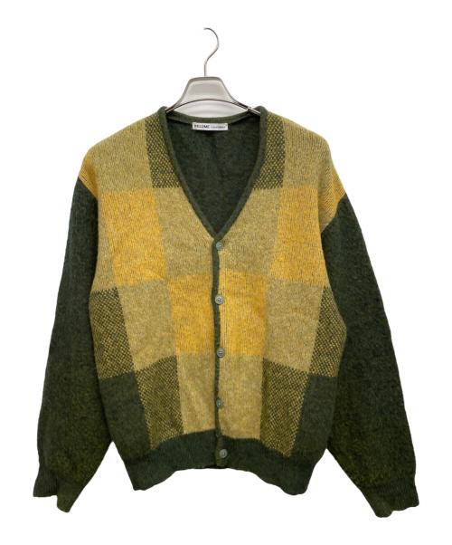 JOURNAL STANDARD relume（ジャーナルスタンダード レリューム）JOURNAL STANDARD relume (ジャーナルスタンダード レリューム) 厚手カーディガン イエロー×グリーン サイズ:Mの古着・服飾アイテム