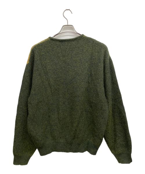 JOURNAL STANDARD relume（ジャーナルスタンダード レリューム）JOURNAL STANDARD relume (ジャーナルスタンダード レリューム) 厚手カーディガン イエロー×グリーン サイズ:Mの古着・服飾アイテム