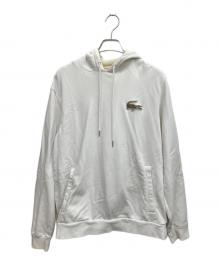 LACOSTE（ラコステ）の古着「ミドルワニロゴスウェットパーカ　パーカー」｜ホワイト