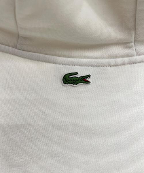 LACOSTE（ラコステ）LACOSTE (ラコステ) ミドルワニロゴスウェットパーカ　パーカー ホワイト サイズ:Lの古着・服飾アイテム