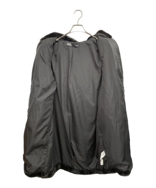 ZARA（ザラ）ZARA (ザラ) ファージャケット ブラック サイズ:Lの古着・服飾アイテム
