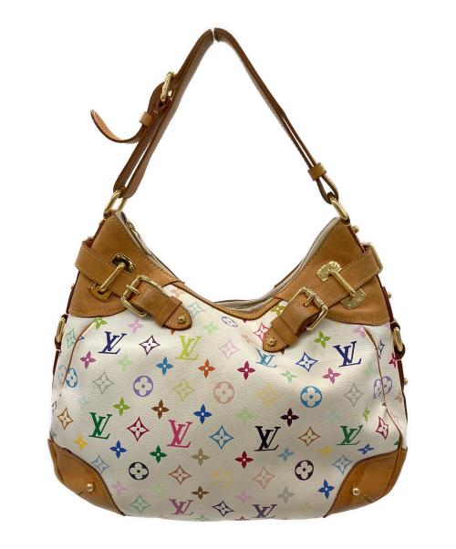 LOUIS VUITTON（ルイ ヴィトン）LOUIS VUITTON (ルイ ヴィトン) モノグラム・マルチカラー　グレタ　トートバッグ ホワイト×ベージュの古着・服飾アイテム