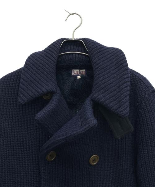 BLUE BLUE（ブルーブルー）BLUE BLUE (ブルーブルー) ニットジャケット ネイビー サイズ:2の古着・服飾アイテム