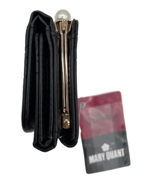DISNEY（ディズニー）Disney (ディズニー) MARY QUANT (マリークヮント) がま口財布 ブラックの古着・服飾アイテム