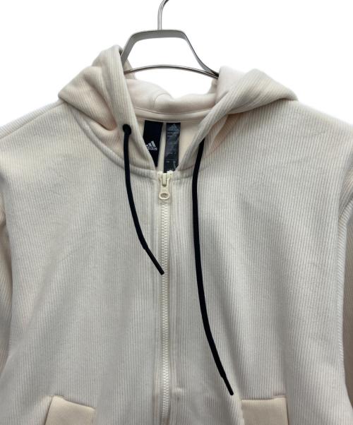 adidas（アディダス）adidas (アディダス) コーデュロイジップパーカー オフホワイト サイズ:Lの古着・服飾アイテム
