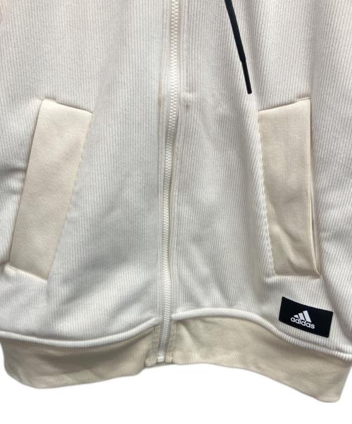 adidas（アディダス）adidas (アディダス) コーデュロイジップパーカー オフホワイト サイズ:Lの古着・服飾アイテム