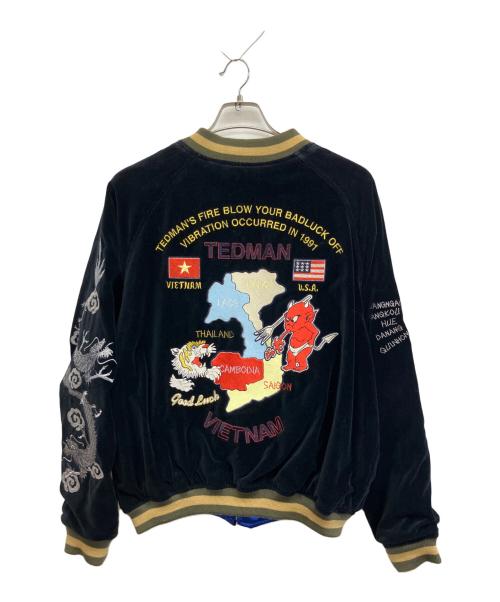 TED COMPANY（テッドカンパニー）TED COMPANY (テッドカンパニー) スカジャン ブルー×ブラック サイズ:42の古着・服飾アイテム
