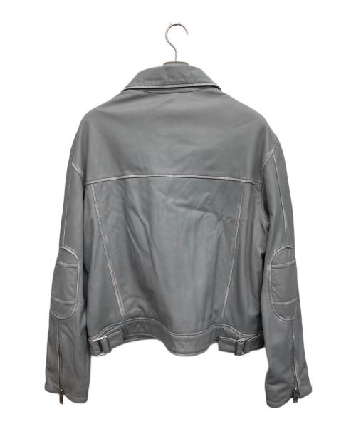 ZARA（ザラ）ZARA (ザラ) フェイクレザージャケット グレー サイズ:Lの古着・服飾アイテム