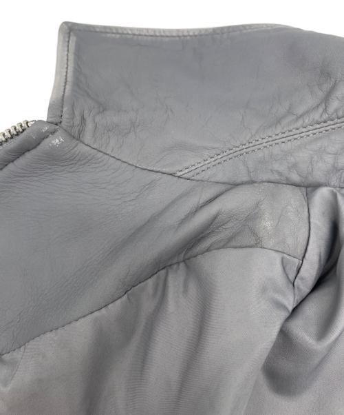 ZARA（ザラ）ZARA (ザラ) フェイクレザージャケット グレー サイズ:Lの古着・服飾アイテム
