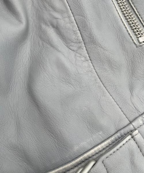 ZARA（ザラ）ZARA (ザラ) フェイクレザージャケット グレー サイズ:Lの古着・服飾アイテム