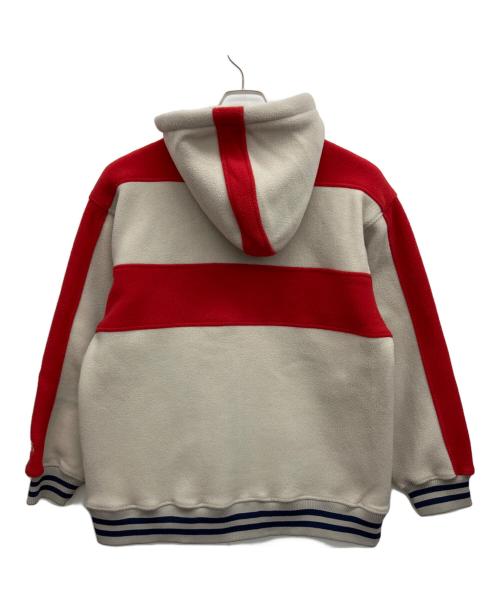Hanes（ヘインズ）Hanes (ヘインズ) フリースジャケット ベージュ×レッド サイズ:160の古着・服飾アイテム