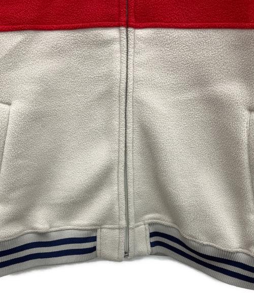 Hanes（ヘインズ）Hanes (ヘインズ) フリースジャケット ベージュ×レッド サイズ:160の古着・服飾アイテム