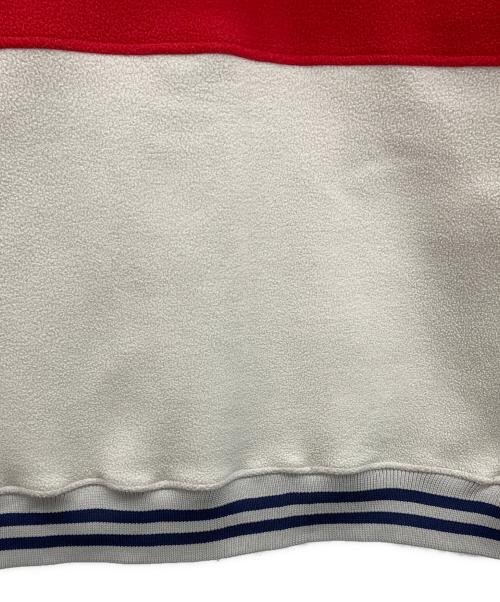 Hanes（ヘインズ）Hanes (ヘインズ) フリースジャケット ベージュ×レッド サイズ:160の古着・服飾アイテム