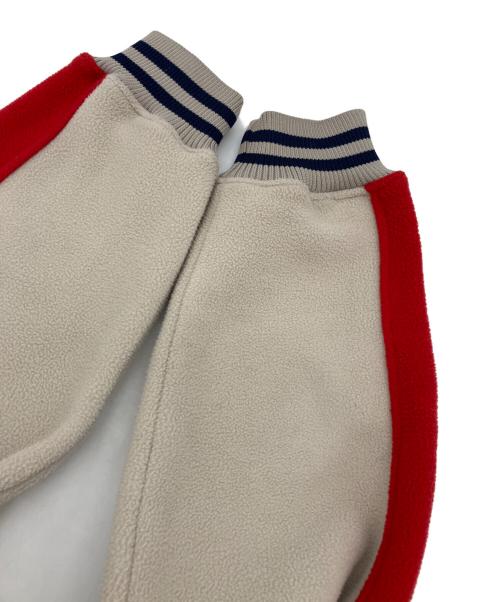 Hanes（ヘインズ）Hanes (ヘインズ) フリースジャケット ベージュ×レッド サイズ:160の古着・服飾アイテム
