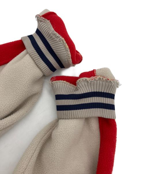Hanes（ヘインズ）Hanes (ヘインズ) フリースジャケット ベージュ×レッド サイズ:160の古着・服飾アイテム