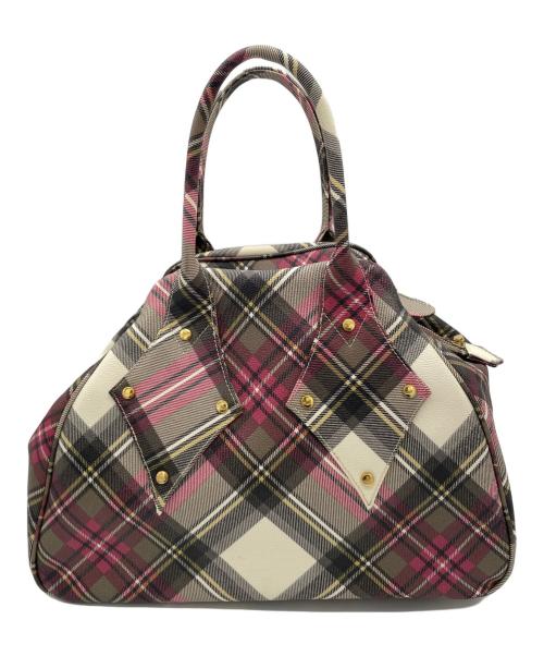 Vivienne Westwood（ヴィヴィアンウエストウッド）Vivienne Westwood (ヴィヴィアンウエストウッド) ハンドバッグ ホワイト×ピンクの古着・服飾アイテム