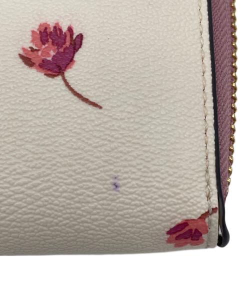 COACH（コーチ）COACH (コーチ) ラウンドファスナー財布 ホワイトの古着・服飾アイテム