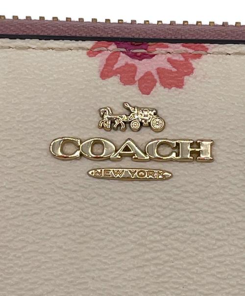 COACH（コーチ）COACH (コーチ) ラウンドファスナー財布 ホワイトの古着・服飾アイテム