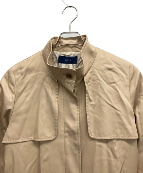 SHIPS（シップス）SHIPS (シップス) スタンドカラー ビッグトレンチコート ベージュ サイズ:40の古着・服飾アイテム