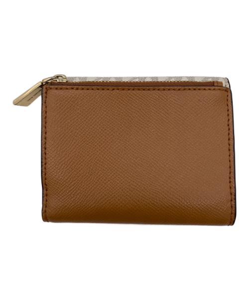 MICHAEL KORS（マイケルコース）MICHAEL KORS (マイケルコース) 2つ折り財布 ブラウン×ベージュの古着・服飾アイテム