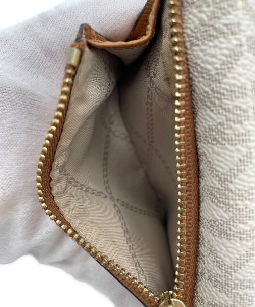 MICHAEL KORS（マイケルコース）MICHAEL KORS (マイケルコース) 2つ折り財布 ブラウン×ベージュの古着・服飾アイテム