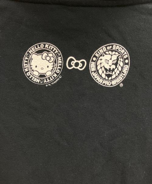HELLO KITTY（ハローキティ）HELLO KITTY (ハローキティ) 新日本プロレス (シンニチプロレス) パーカー ブラック サイズ:Lの古着・服飾アイテム