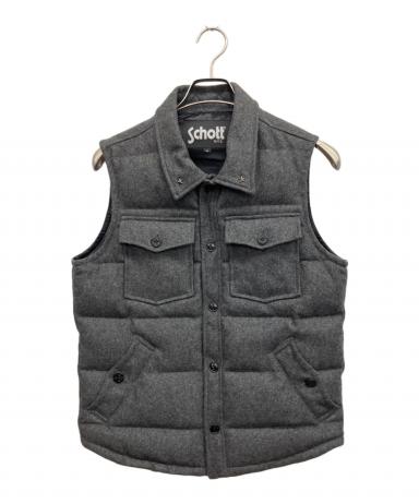Schott Perfecto ベスト S (グレー)※5/22内容修正 中古・古着通販】Schott (ショット) ダウンベスト グレー サイズ:S