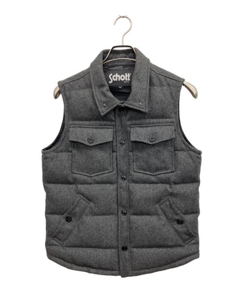 Schott（ショット）Schott (ショット) ダウンベスト グレー サイズ:Sの古着・服飾アイテム