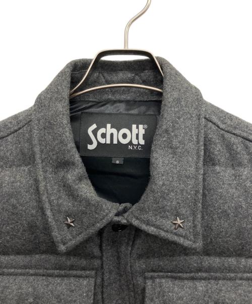 Schott（ショット）Schott (ショット) ダウンベスト グレー サイズ:Sの古着・服飾アイテム