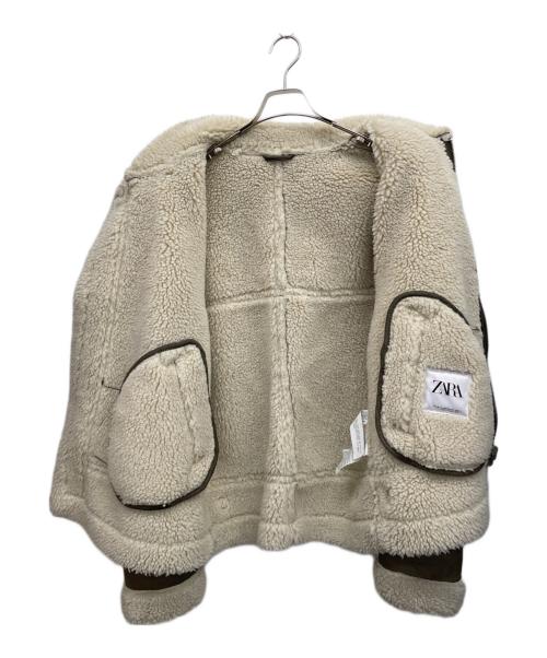 ZARA（ザラ）ZARA (ザラ) フェイクムートンジャケット グレー サイズ:XLの古着・服飾アイテム