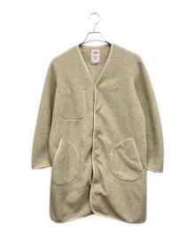 DANTON（ダントン）の古着「フリースノーカラーコート」｜ベージュ
