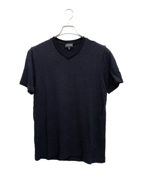 GIORGIO ARMANI（ジョルジオアルマーニ）GIORGIO ARMANI (ジョルジオアルマーニ) 半袖カットソー ネイビー サイズ:50の古着・服飾アイテム