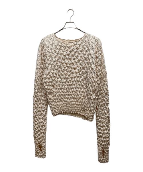 MAISON SPECIAL（メゾンスペシャル）MAISON SPECIAL (メゾンスペシャル) ポップコーンシャーリングトップス ゴールド サイズ:FREEの古着・服飾アイテム