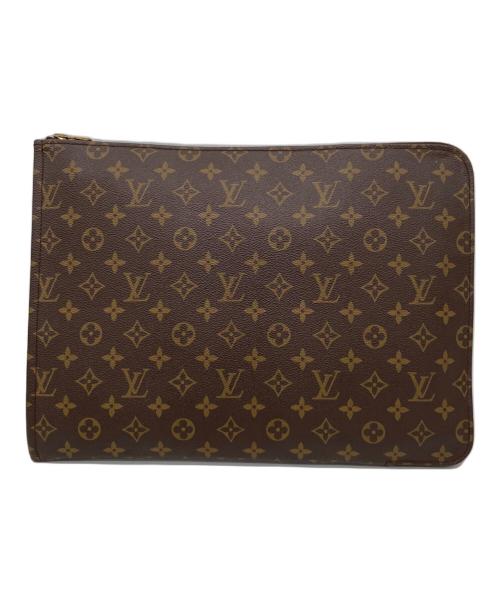 LOUIS VUITTON（ルイ ヴィトン）LOUIS VUITTON (ルイ ヴィトン) モノグラム　ポッシュ・ドキュマン　クラッチバッグ ブラウンの古着・服飾アイテム
