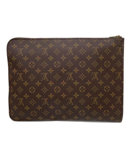 LOUIS VUITTON（ルイ ヴィトン）LOUIS VUITTON (ルイ ヴィトン) モノグラム　ポッシュ・ドキュマン　クラッチバッグ ブラウンの古着・服飾アイテム