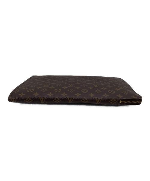 LOUIS VUITTON（ルイ ヴィトン）LOUIS VUITTON (ルイ ヴィトン) モノグラム　ポッシュ・ドキュマン　クラッチバッグ ブラウンの古着・服飾アイテム