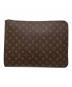LOUIS VUITTON（ルイ ヴィトン）の古着「モノグラム　ポッシュ・ドキュマン　クラッチバッグ」｜ブラウン