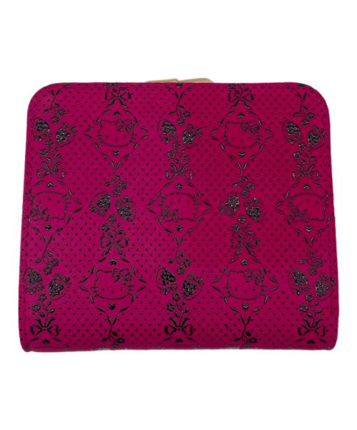 印傳屋（インデンヤ）印傳屋 (インデンヤ) HELLO KITTY (ハローキティ) がま口財布 ショッキングピンク 未使用品の古着・服飾アイテム