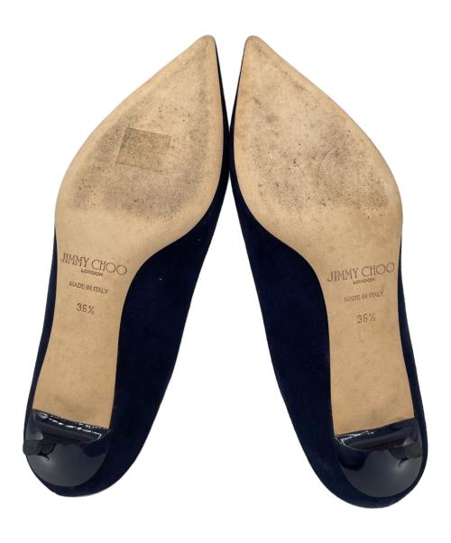 JIMMY CHOO（ジミーチュウ）JIMMY CHOO (ジミーチュウ) ヒールパンプス ネイビー サイズ:36 1/2の古着・服飾アイテム