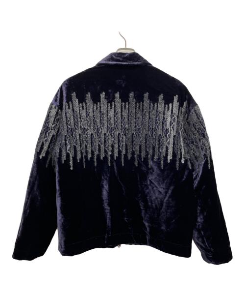 EMPORIO ARMANI（エンポリオ アルマーニ）EMPORIO ARMANI (エンポリオ アルマーニ) リバーシブルベロアジャケット パープル サイズ:44の古着・服飾アイテム