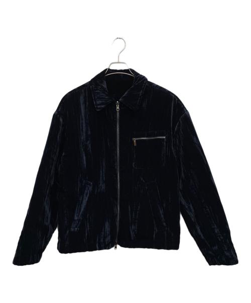 EMPORIO ARMANI（エンポリオ アルマーニ）EMPORIO ARMANI (エンポリオ アルマーニ) リバーシブルベロアジャケット パープル サイズ:44の古着・服飾アイテム