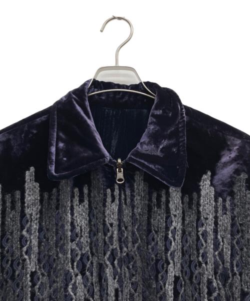 EMPORIO ARMANI（エンポリオ アルマーニ）EMPORIO ARMANI (エンポリオ アルマーニ) リバーシブルベロアジャケット パープル サイズ:44の古着・服飾アイテム