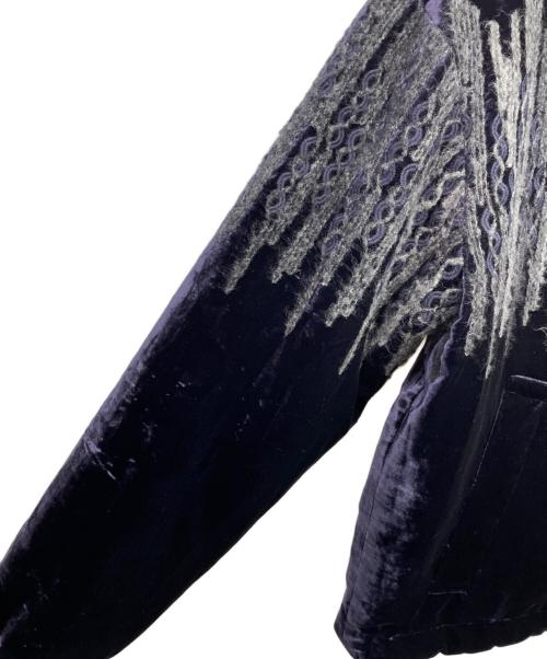 EMPORIO ARMANI（エンポリオ アルマーニ）EMPORIO ARMANI (エンポリオ アルマーニ) リバーシブルベロアジャケット パープル サイズ:44の古着・服飾アイテム