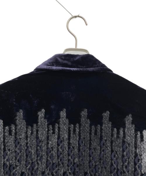 EMPORIO ARMANI（エンポリオ アルマーニ）EMPORIO ARMANI (エンポリオ アルマーニ) リバーシブルベロアジャケット パープル サイズ:44の古着・服飾アイテム