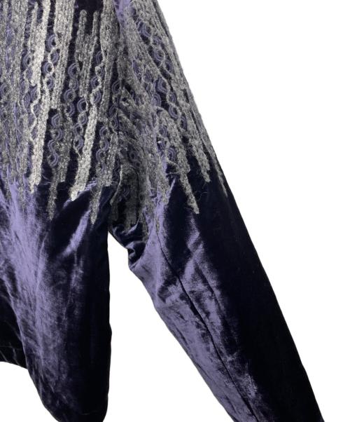 EMPORIO ARMANI（エンポリオ アルマーニ）EMPORIO ARMANI (エンポリオ アルマーニ) リバーシブルベロアジャケット パープル サイズ:44の古着・服飾アイテム