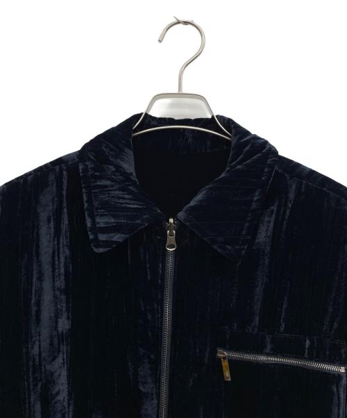 EMPORIO ARMANI（エンポリオ アルマーニ）EMPORIO ARMANI (エンポリオ アルマーニ) リバーシブルベロアジャケット パープル サイズ:44の古着・服飾アイテム