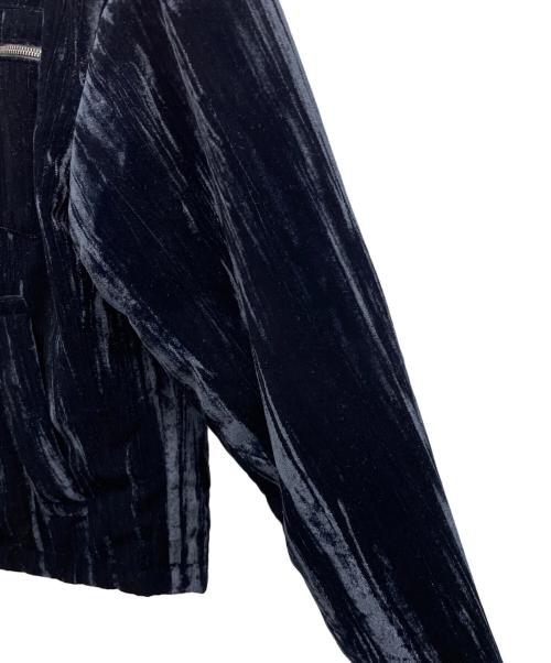 EMPORIO ARMANI（エンポリオ アルマーニ）EMPORIO ARMANI (エンポリオ アルマーニ) リバーシブルベロアジャケット パープル サイズ:44の古着・服飾アイテム