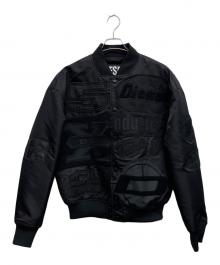 DIESEL（ディーゼル）の古着「ワッペンナイロンスタジャン」｜ブラック